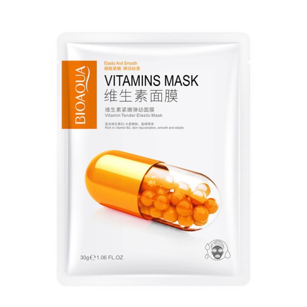 Multivitamin mask Bioaqua with Barbados cherry extract and vitamin B2 “BIOAQUA” (67390)